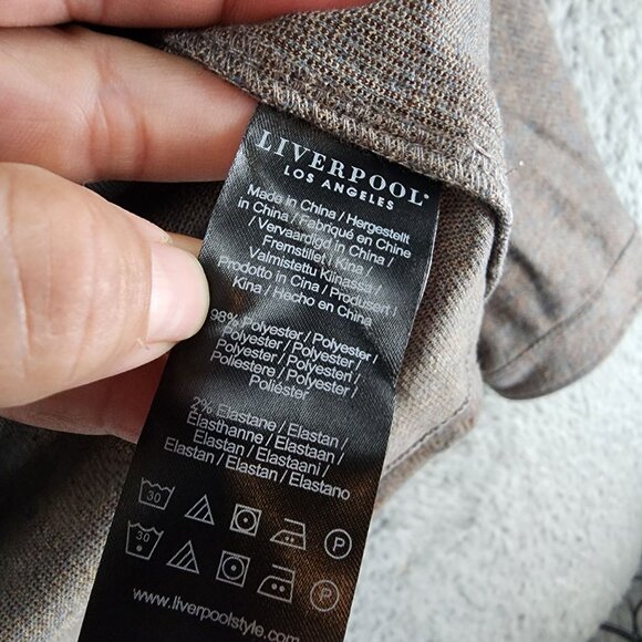 Liverpool Jacket Mens XXL Taupe Brown Flannel Button Down Shacket *NWT* - Picture 4 of 11